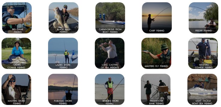 disciplines jeux mondiaux de la peche 2019 afrique du sud